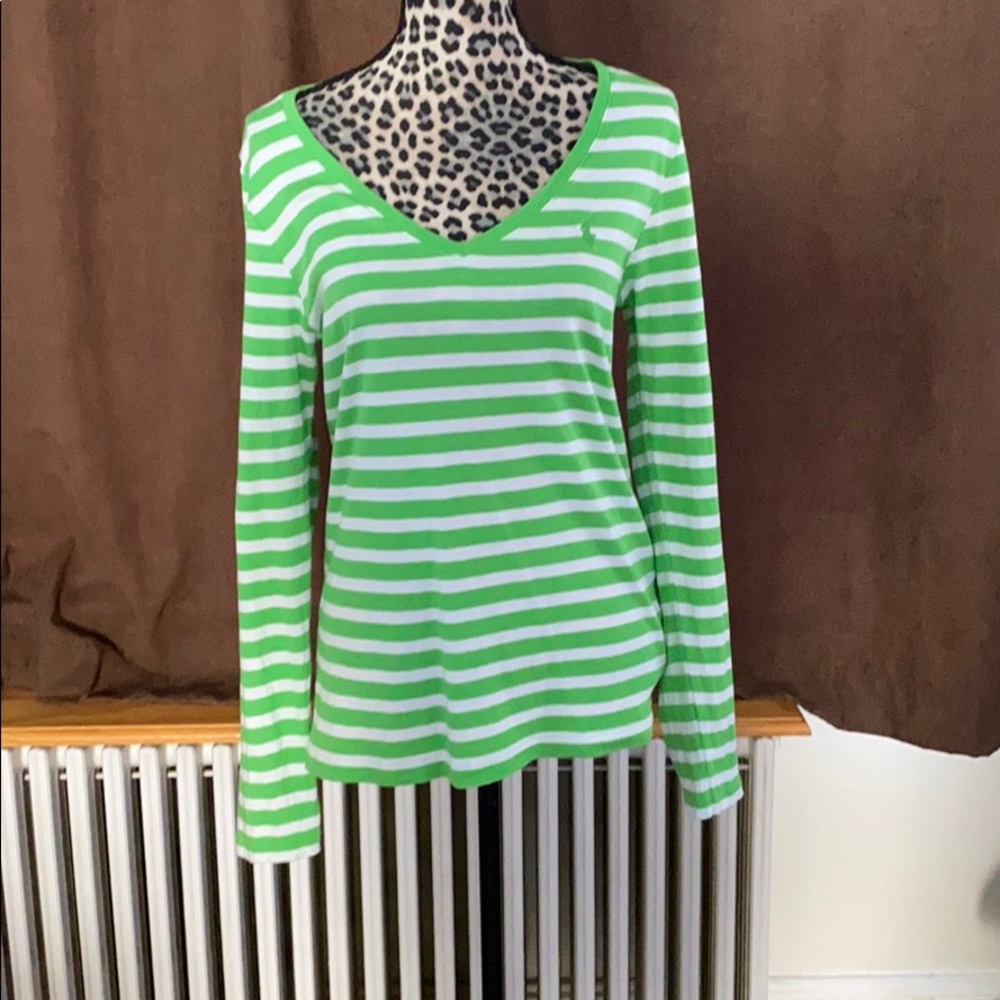 Ralph Lauren long sleeve striped tee shirt